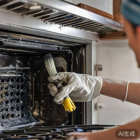 油烟机积碳，小心清洁