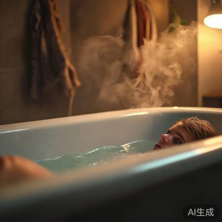 沐浴姿势多，享受热水浴