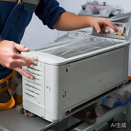 拆空调外壳，轻柔防零件丢失