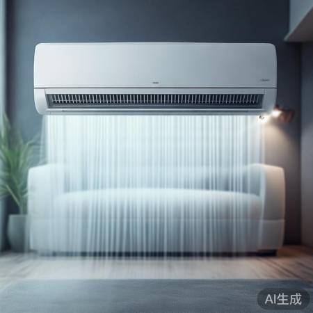 空调向上吹，冷气均匀分布