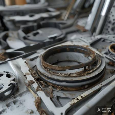 洗衣机缺油，油封老化磨损