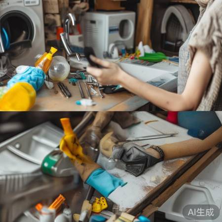 清洁工具准备齐全