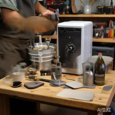 准备拆洗油烟机工具