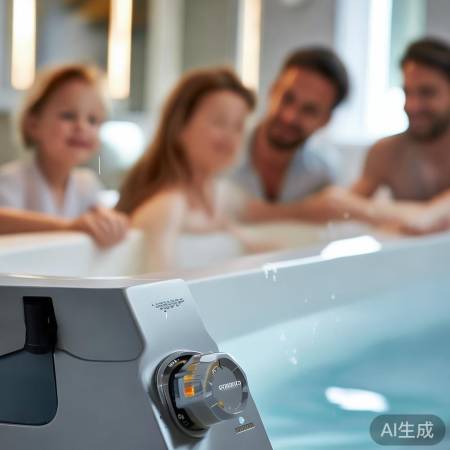 “华帝热水器,沐浴舒适新体验”