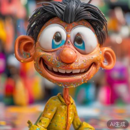 绘制卡通形象,剪下即可。