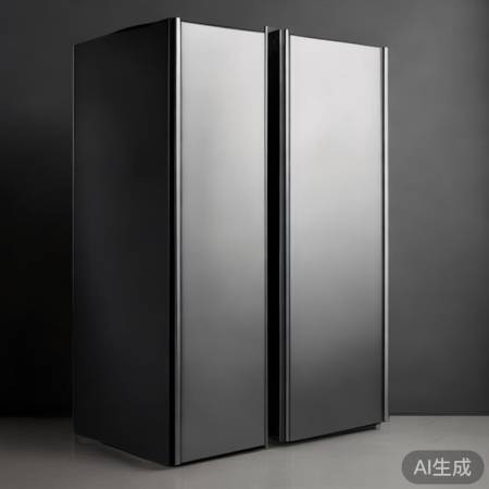 极简主义金属冰箱