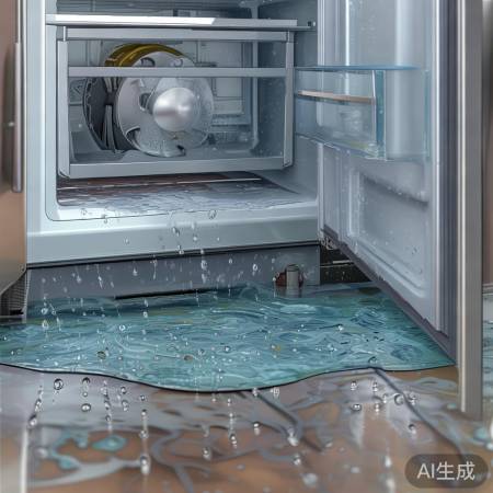 冰箱内冷凝水受阻，产生水流声