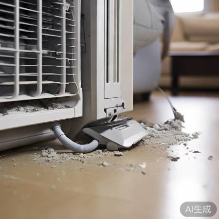 空调出风口漏水，检查密封。