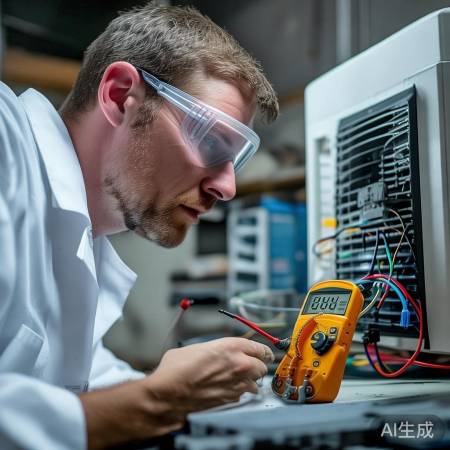 连接探头，测量空调电流
