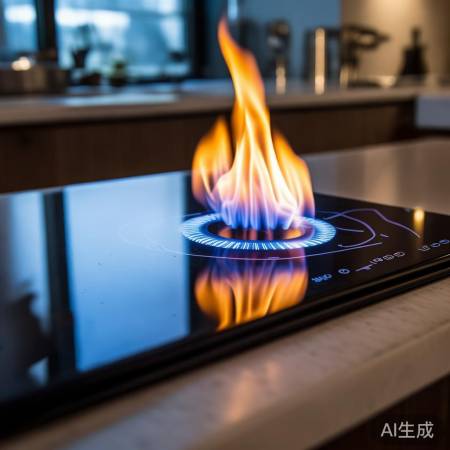 开启集成灶，感受火焰变化