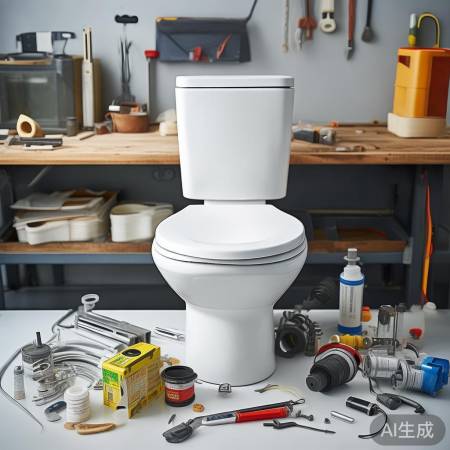 备齐工具装智能马桶