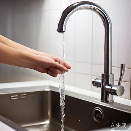 开启冷水阀，热水器快速加热