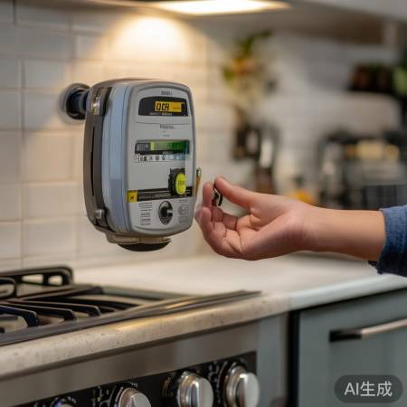 燃气表电池故障，灶无气。