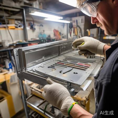 拆卸油烟机，轻拿轻放