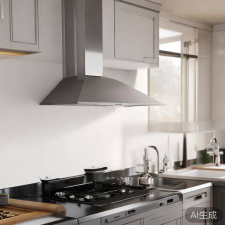 老款吸油烟机：适中尺寸，强吸力