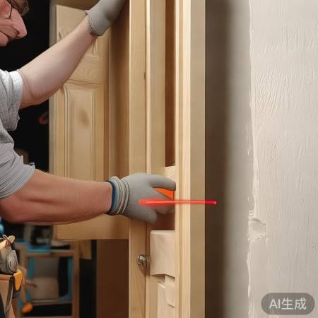 安装门，门框垂直，调平顺畅