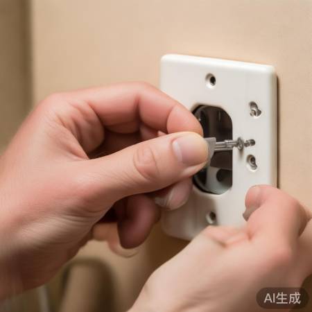 安装新开关,轻旋螺丝