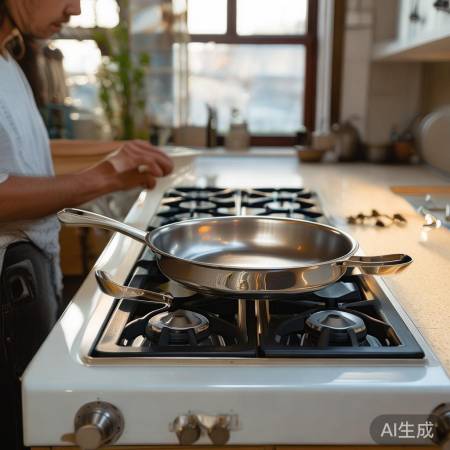 燃气灶配不锈钢锅具，实用美观